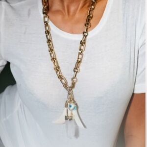 Parker Thatch quartz crystal brass charm!!!